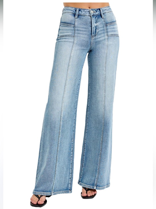 Risen Jeans Denim - Risen Jeans Women's Flare Front Pocket Jeans Size 31.